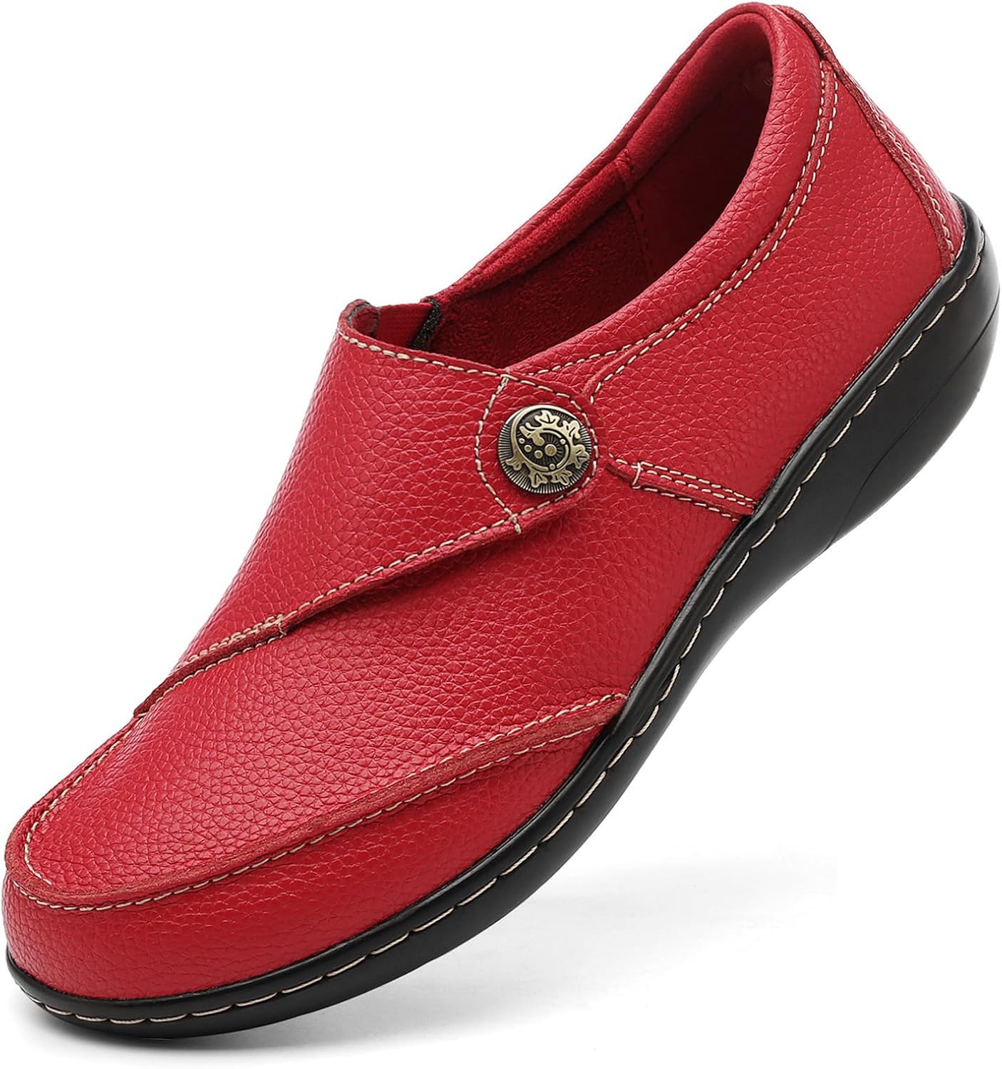 TERRIKAT Women's Classic Casual Leather Loafers for Comfort