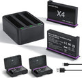 LP Battery and Charger Set for Insta 360 X4 - Triple Charger + 2