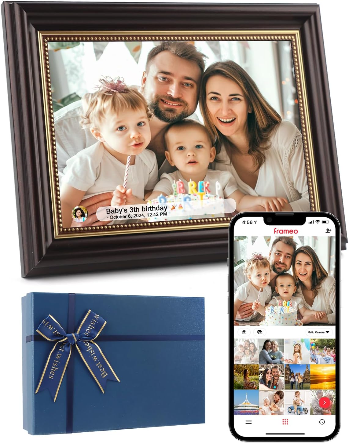 Frameo Digital Frame 10.1 Inch WiFi Photo Frame for Memories