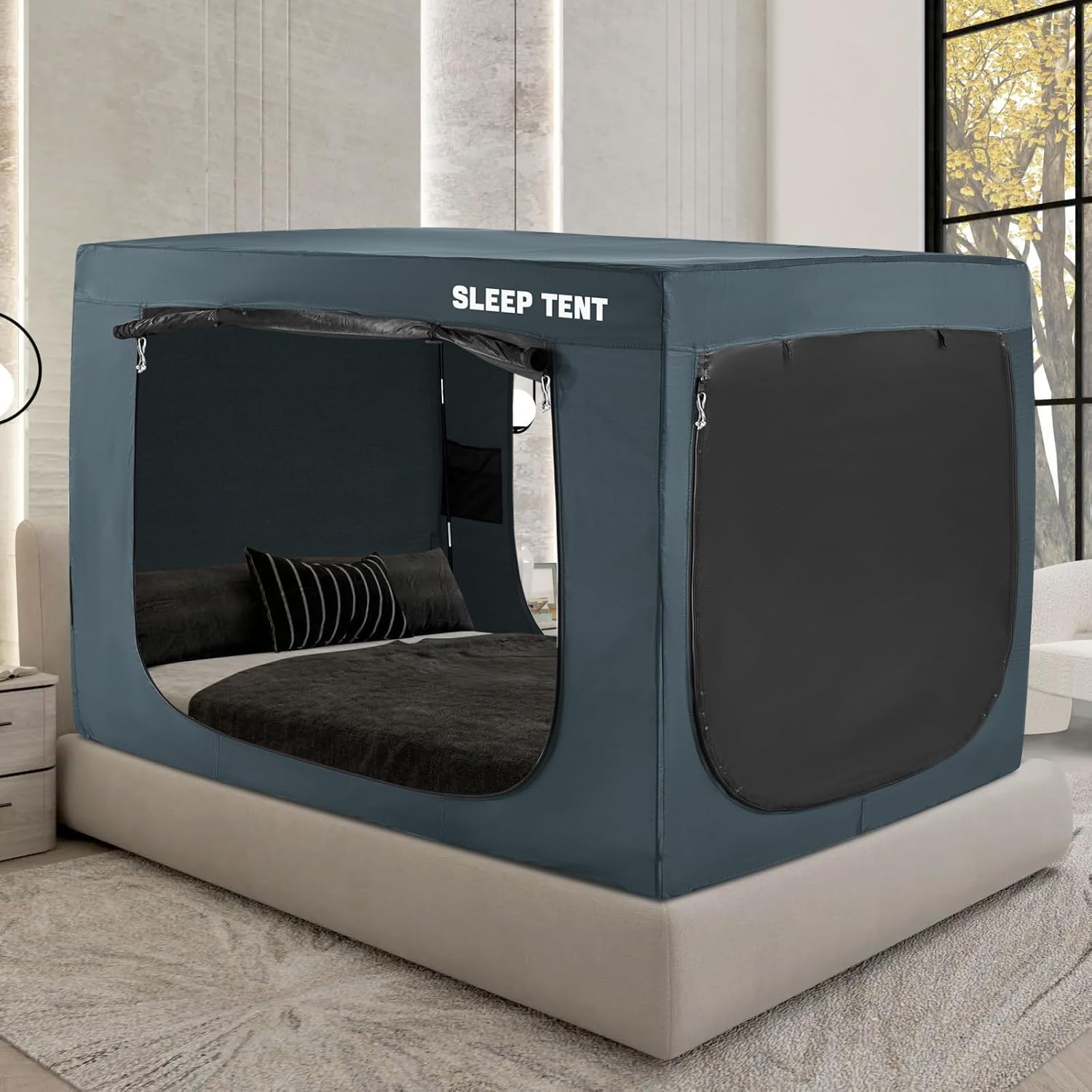Indoor Privacy Tent for Better Sleep - BORNA Navy Blue