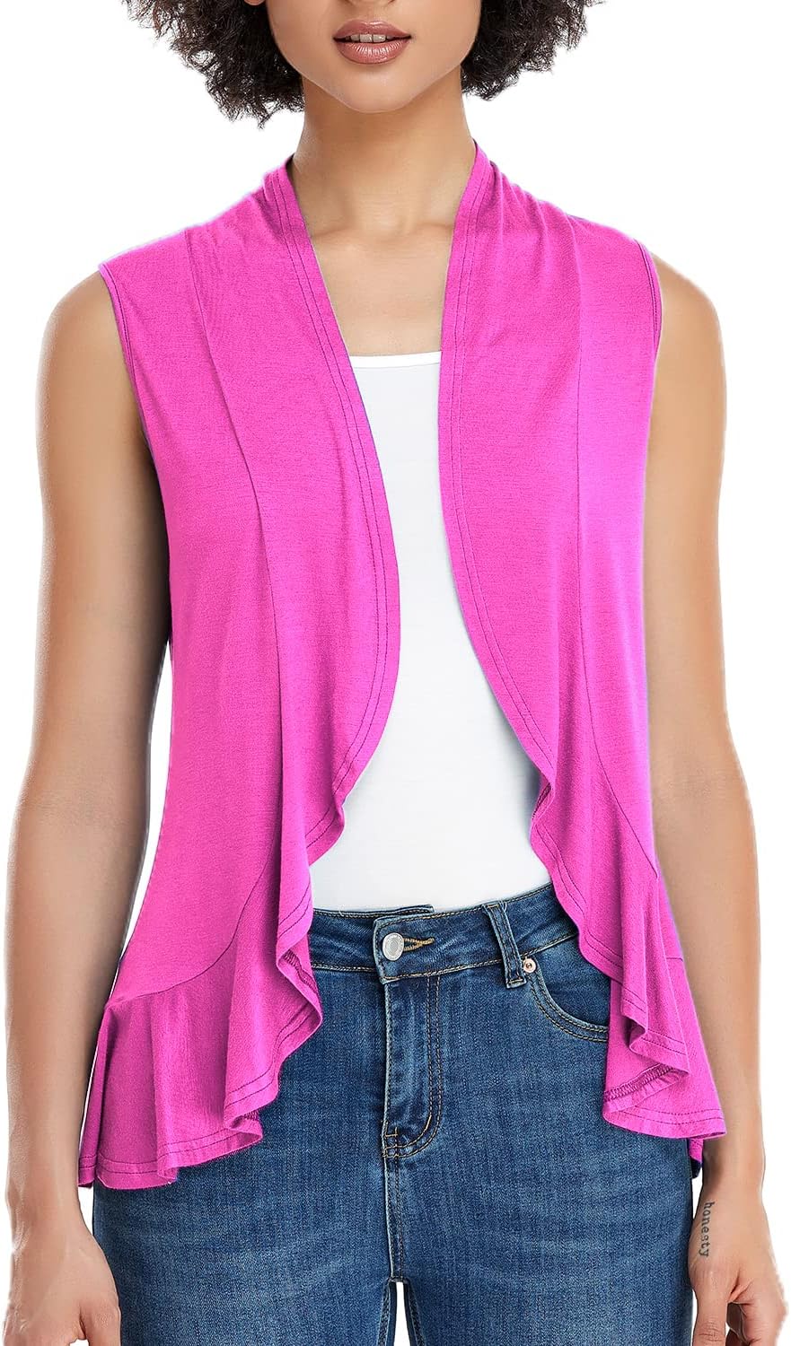 Xeoxarel Women's Sleeveless Cardigan Open Front Vest for All Occasions