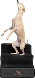 Noah & Paw Dog Stairs 16in Extra Wide - Plush Vegan Leather Steps