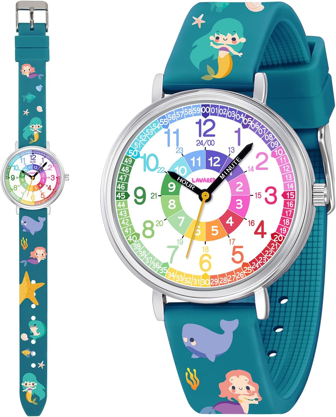 Bomieux Time Teacher Watch for Kids 3-12 - Easy Read Dial