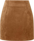 Womens High Waist Plaid Skirt Bodycon Pencil Wool Mini (Style 6TMC)