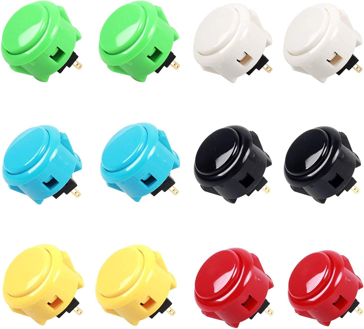Sanwa 12 pcs OBSF-30 Original Push Button for Arcade Joystick Games