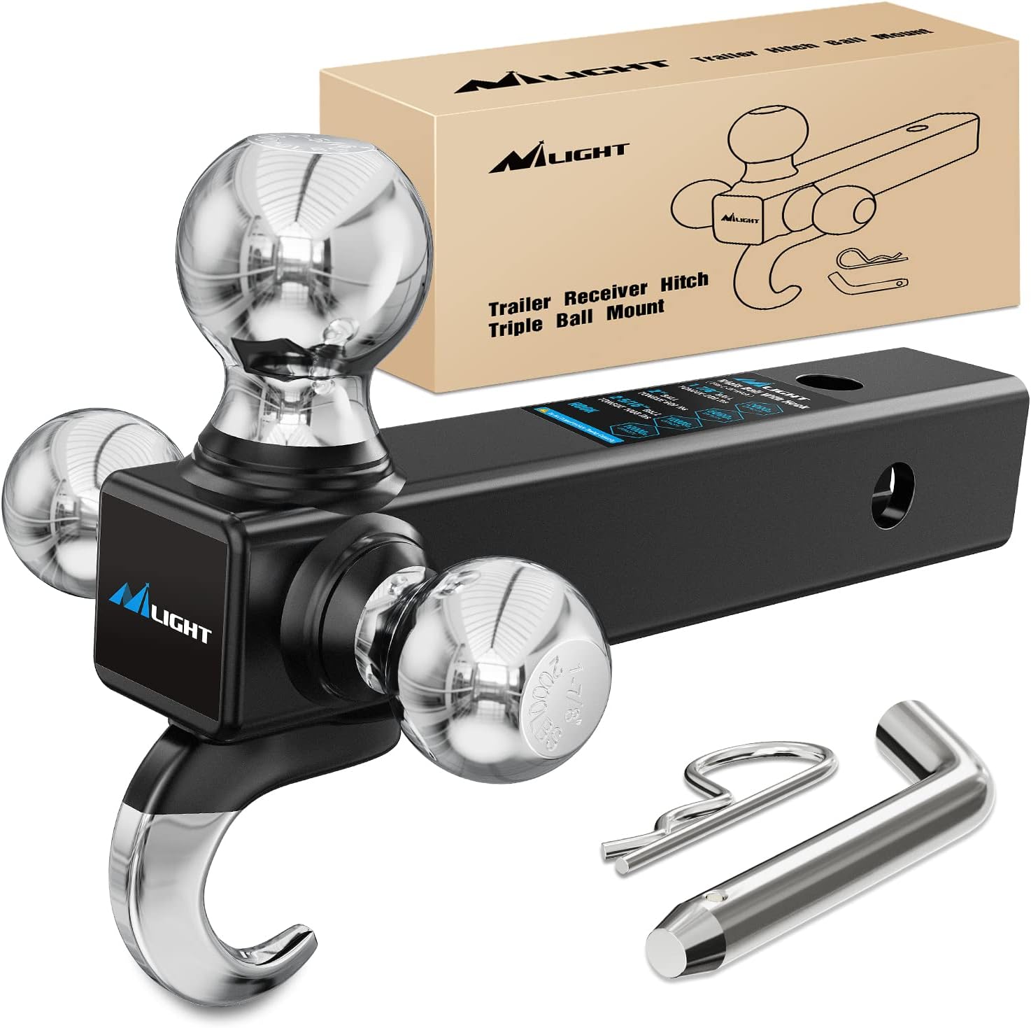 Nilight Heavy Duty Shackle Hitch Receiver for Towing Needs