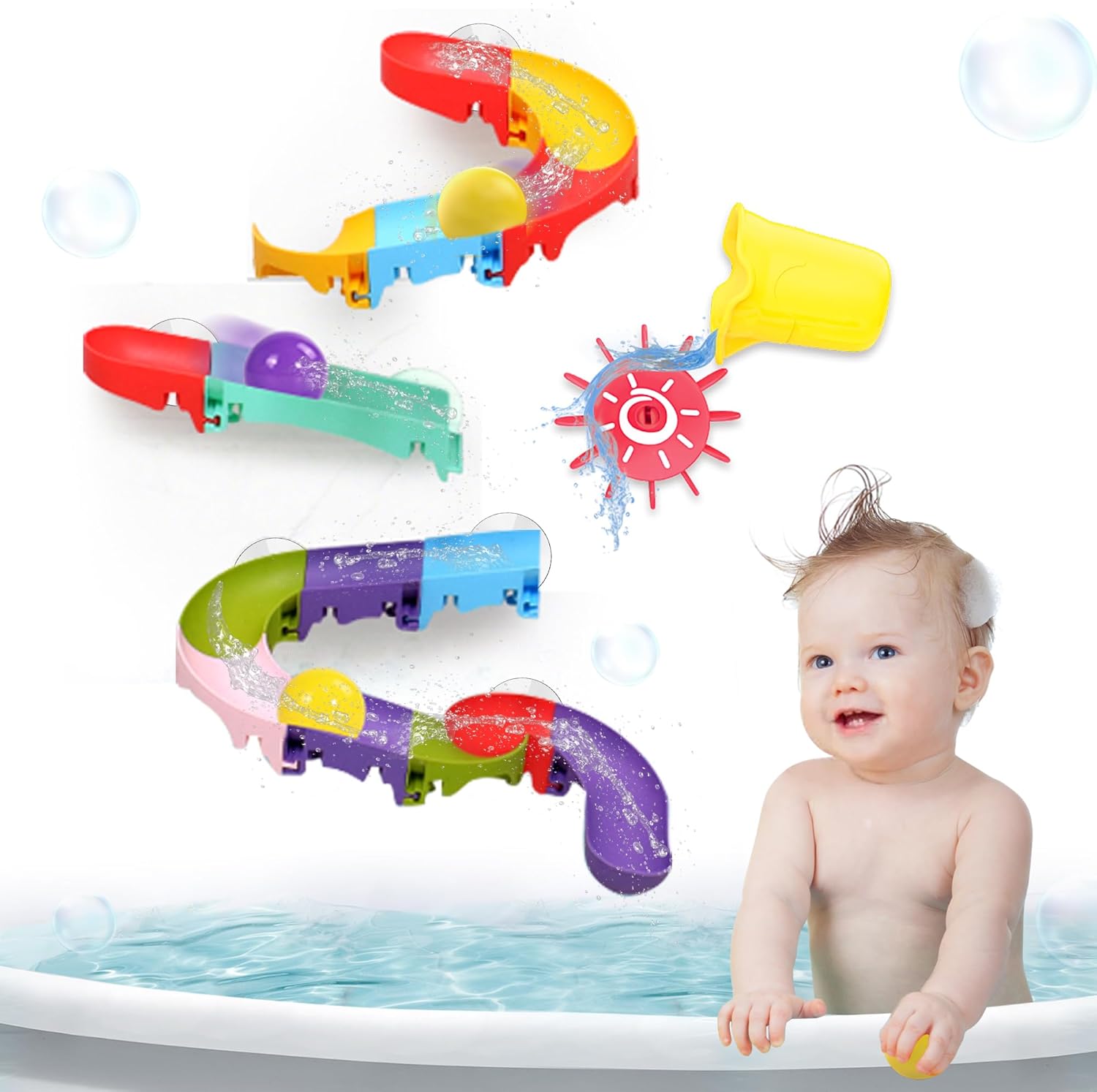 Toddler DIY Bath Ball Slide: Fun Shower Toys