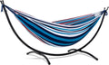 Hammocks for Outside with Stand - Sturdy 475 lb Capacity Blue & Red