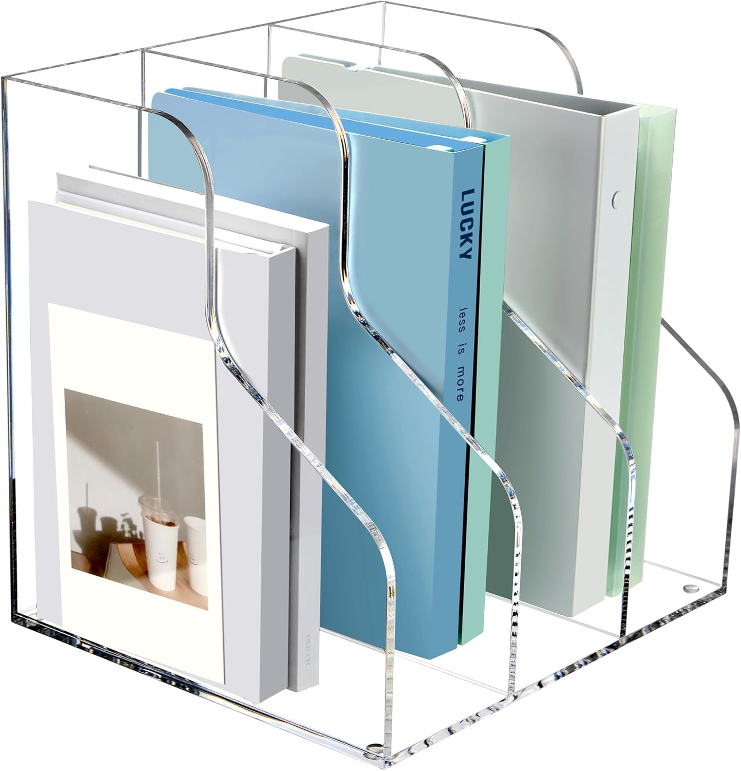 Clear Acrylic Magazine Holder - SANRUI