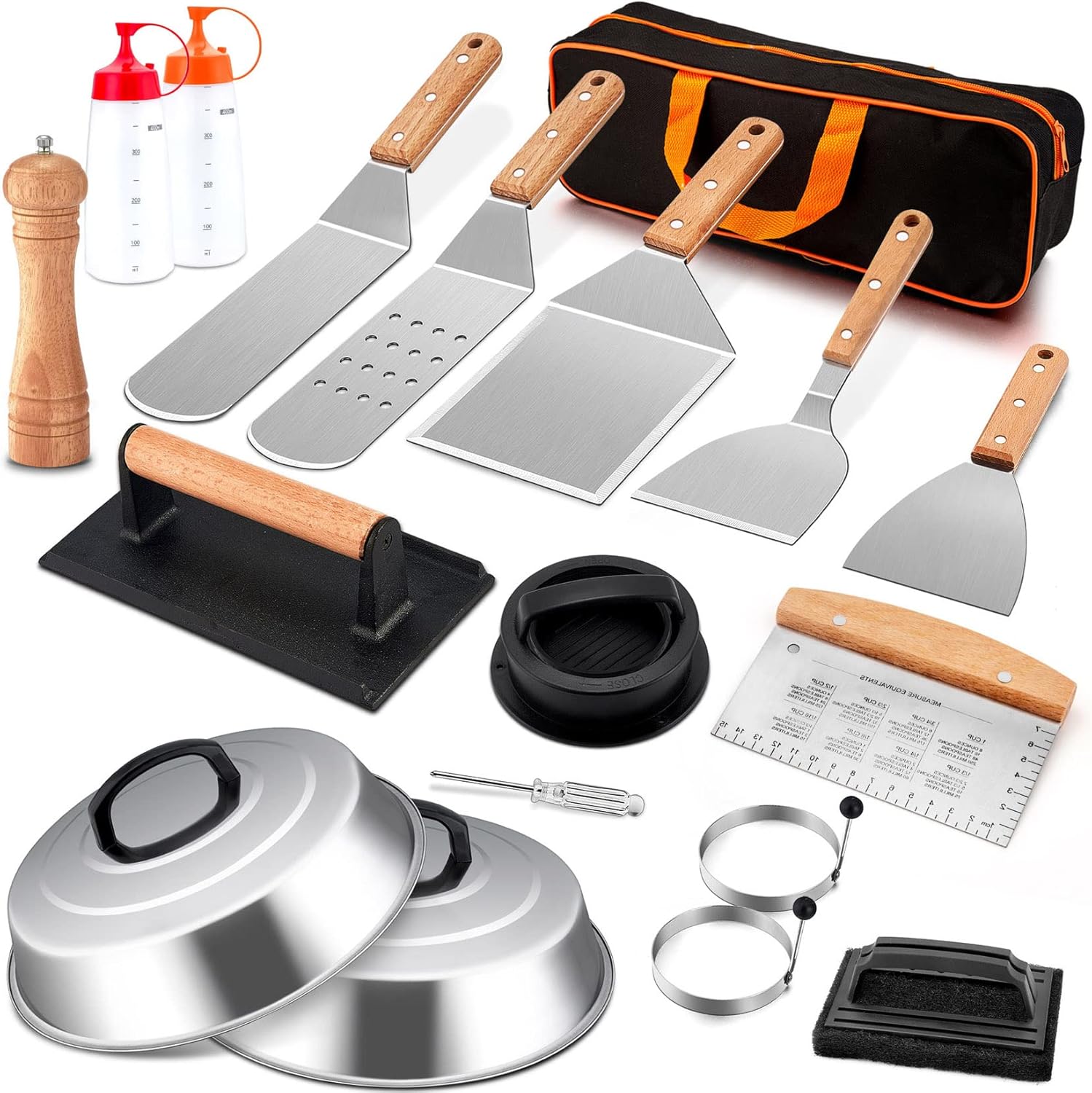 18Pcs Griddle Accessories Kit for Outdoor BBQ and Cooking