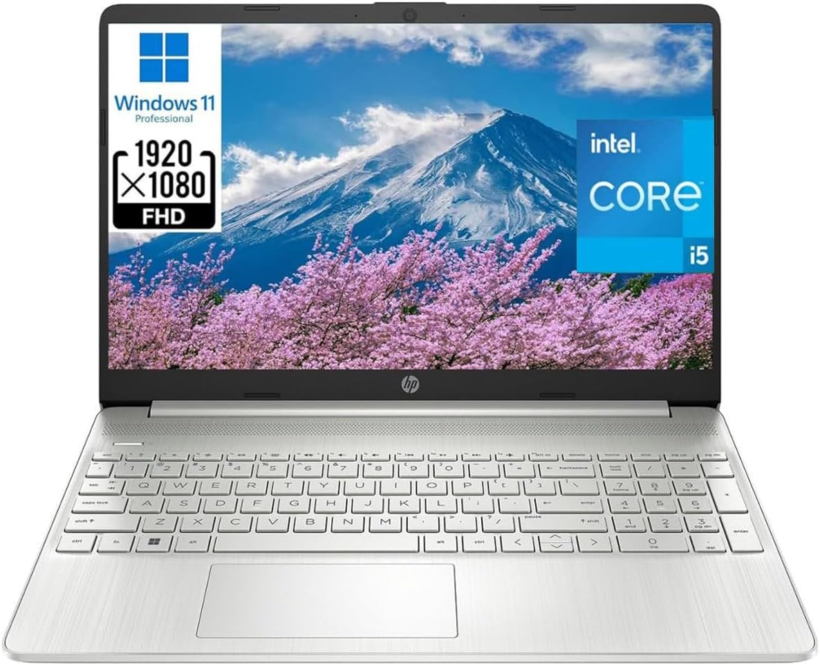 HP Windows 11 Pro 15.6 FHD Business Laptop with i5 Processor