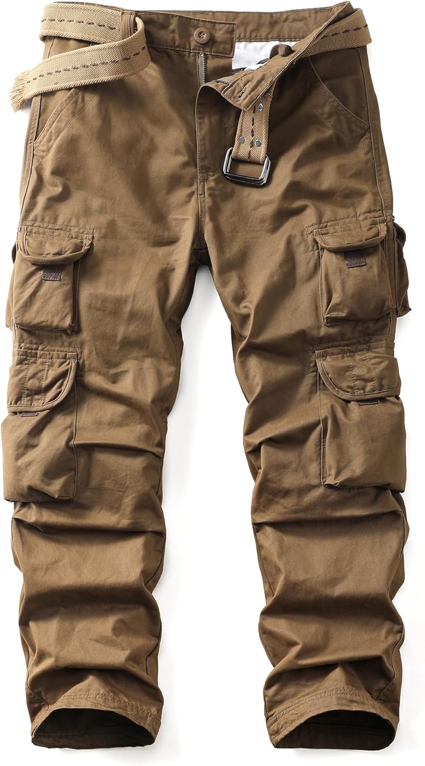 Men's Camo Cargo Tactical Pants for Outdoor Activities and Work