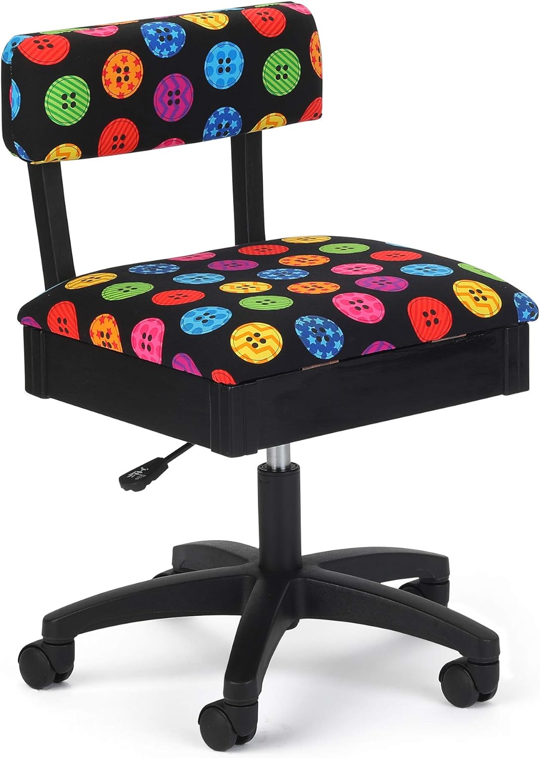 Adjustable Height Hydraulic Sewing Chair with Storage and Comfort