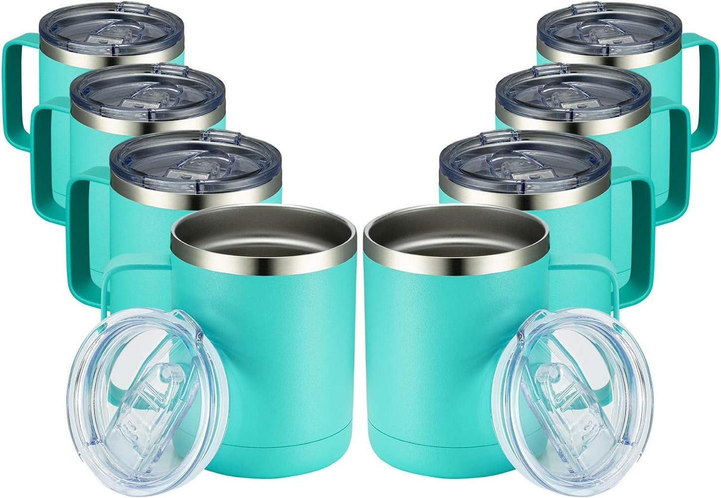 MEWAY 12oz Stainless Steel Insulated Travel Tumblers Set of 8