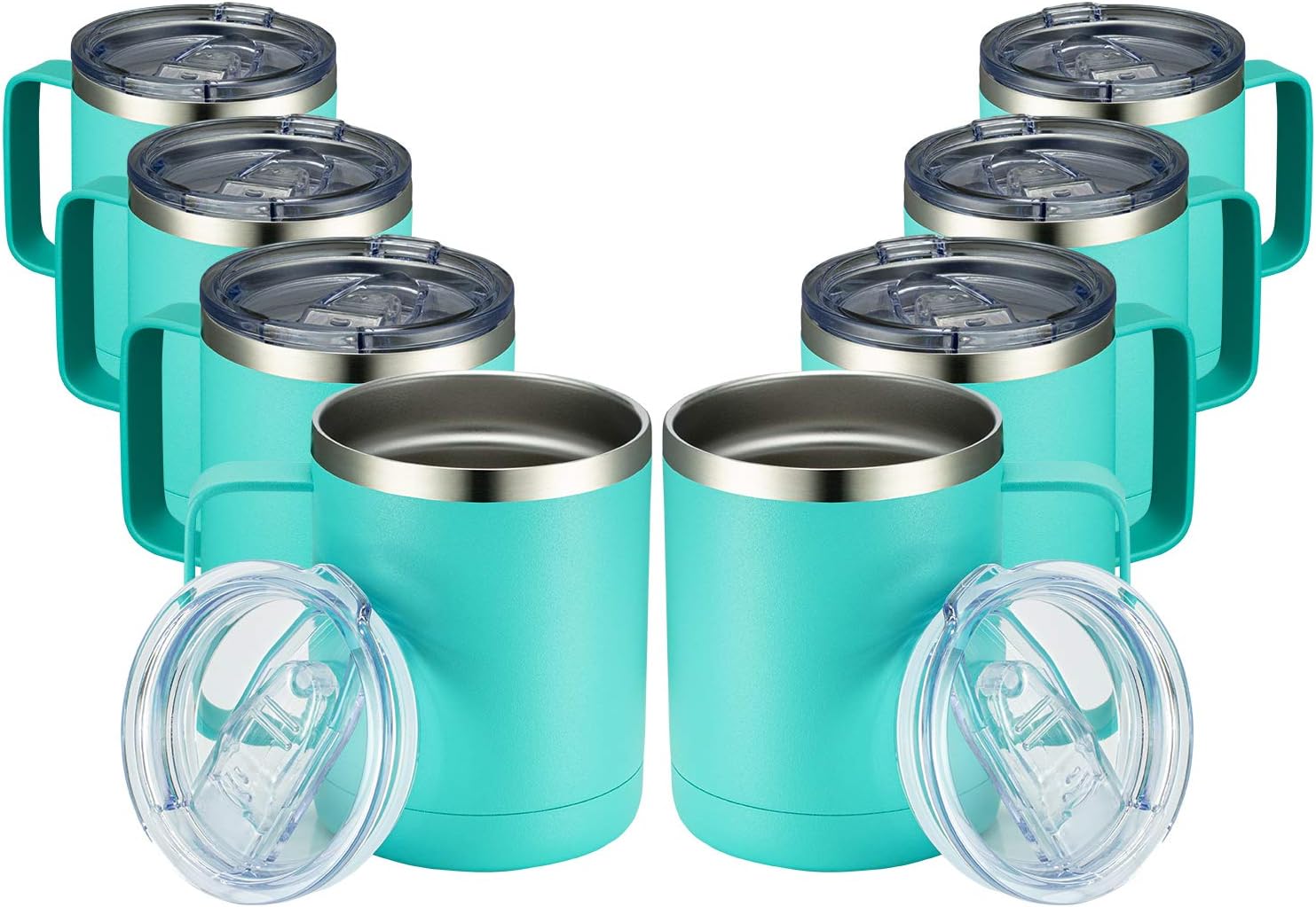 MEWAY 12oz Stainless Steel Insulated Travel Tumblers Set of 8
