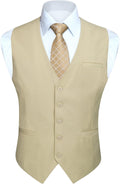 Mens Slim Fit Suit Vest Waistcoat with 3 Pockets - Classic Formal Fit