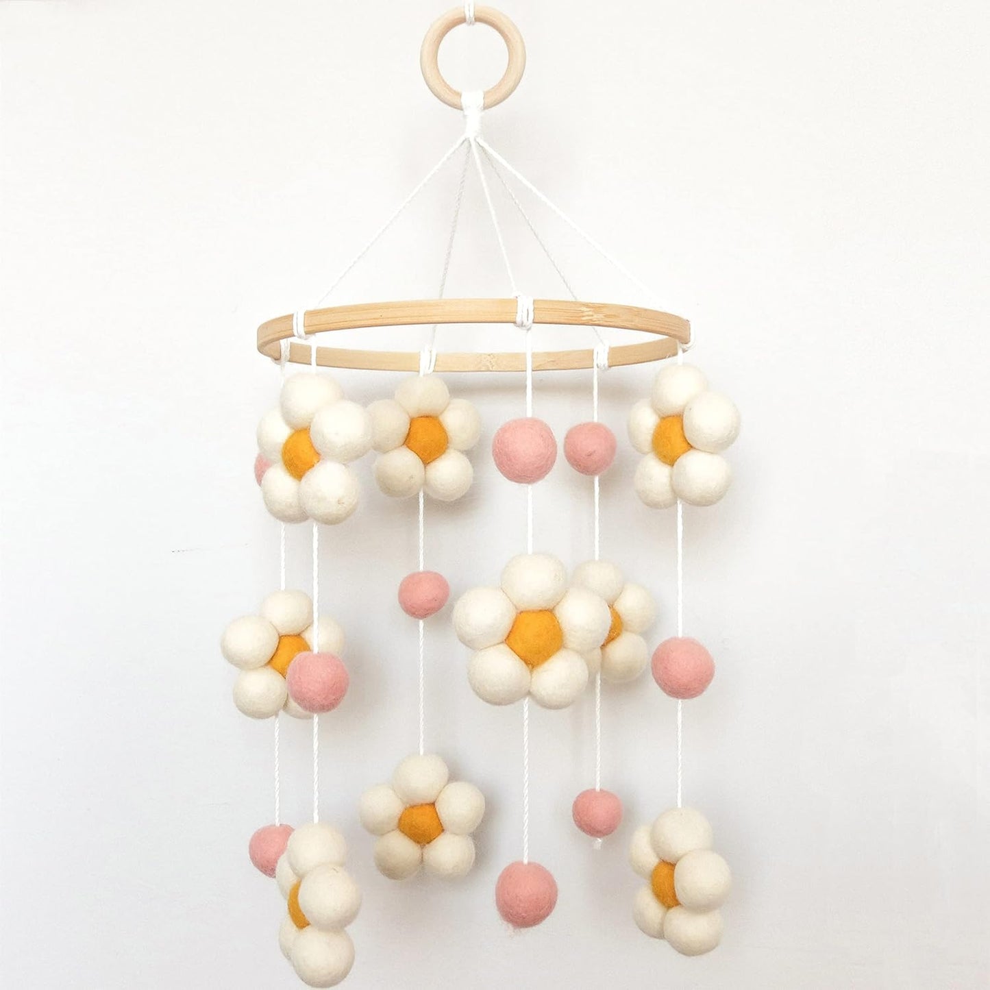 Daisy Mobile for Crib - Boho Baby Crib Mobile for Girls