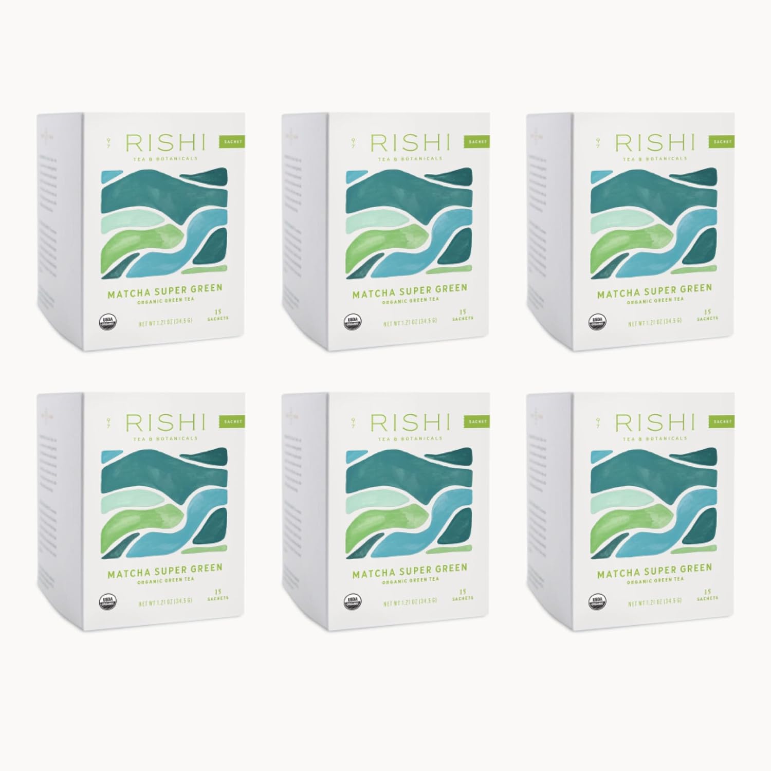 Rishi Tea Matcha Super Green - Organic Caffeinated Sachets