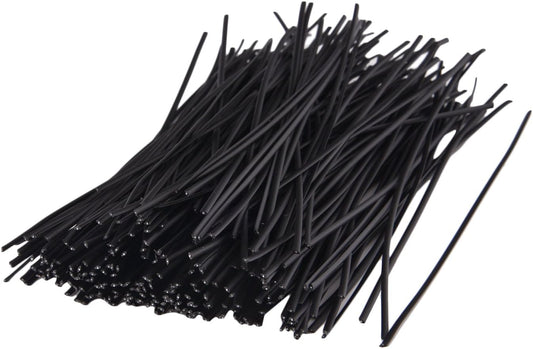 250pcs Reusable Black Cable Ties, 6 Inch Metallic Twist Wire by Sunmns