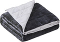 Satwip Weighted Blanket 10 Pounds Grey Fuzzy Warm Flannel - Year-Round