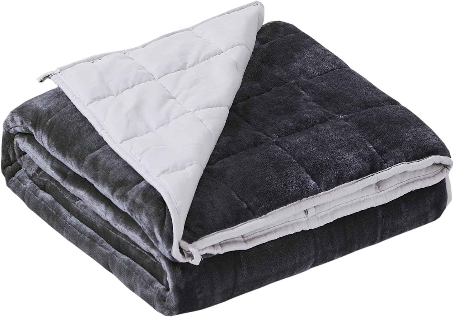 Satwip Weighted Blanket 10 Pounds Grey Fuzzy Warm Flannel