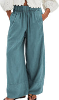Songling Wide Leg Linen Pants for Women - Casual Palazzo Style