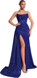 Cocktail Evening Gowns for Women - Sequin Tulle Formal Dress