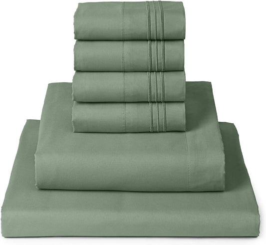 Mellanni King Sheet Set - 6-Piece Bedding for Ultimate Comfort