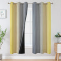 Ombre Grey and Yellow Blackout Curtains for Modern Living