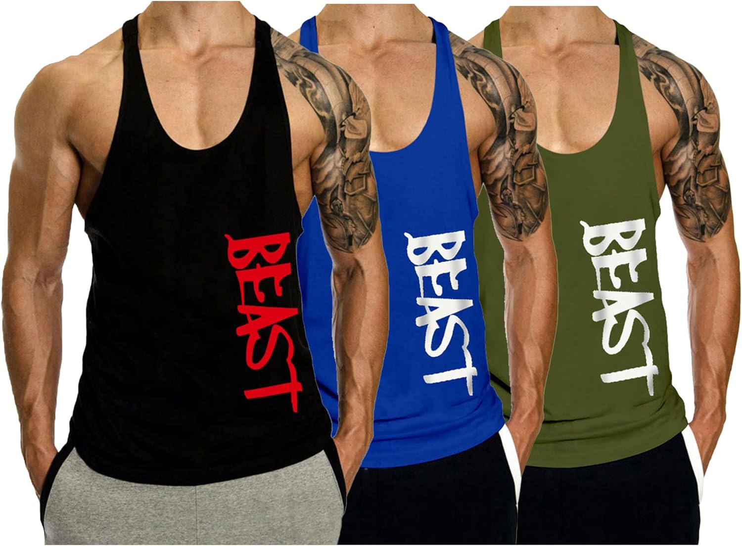 InleaderAesthetics Men's Y-Back Tank - Ultimate Gym Top