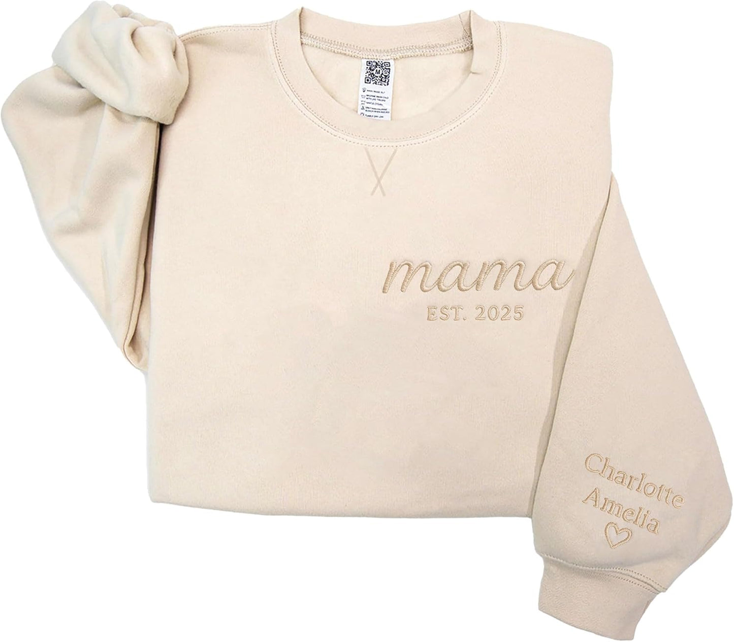 Custom Mama Sweatshirt: Kids' Names, Cozy Style | LullabyMall