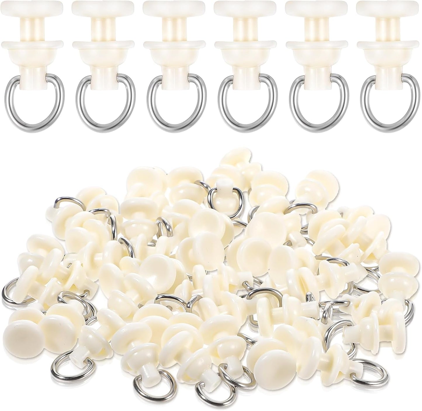 Silent Glide Curtain Track Hooks | Set of 50 | Dimeho