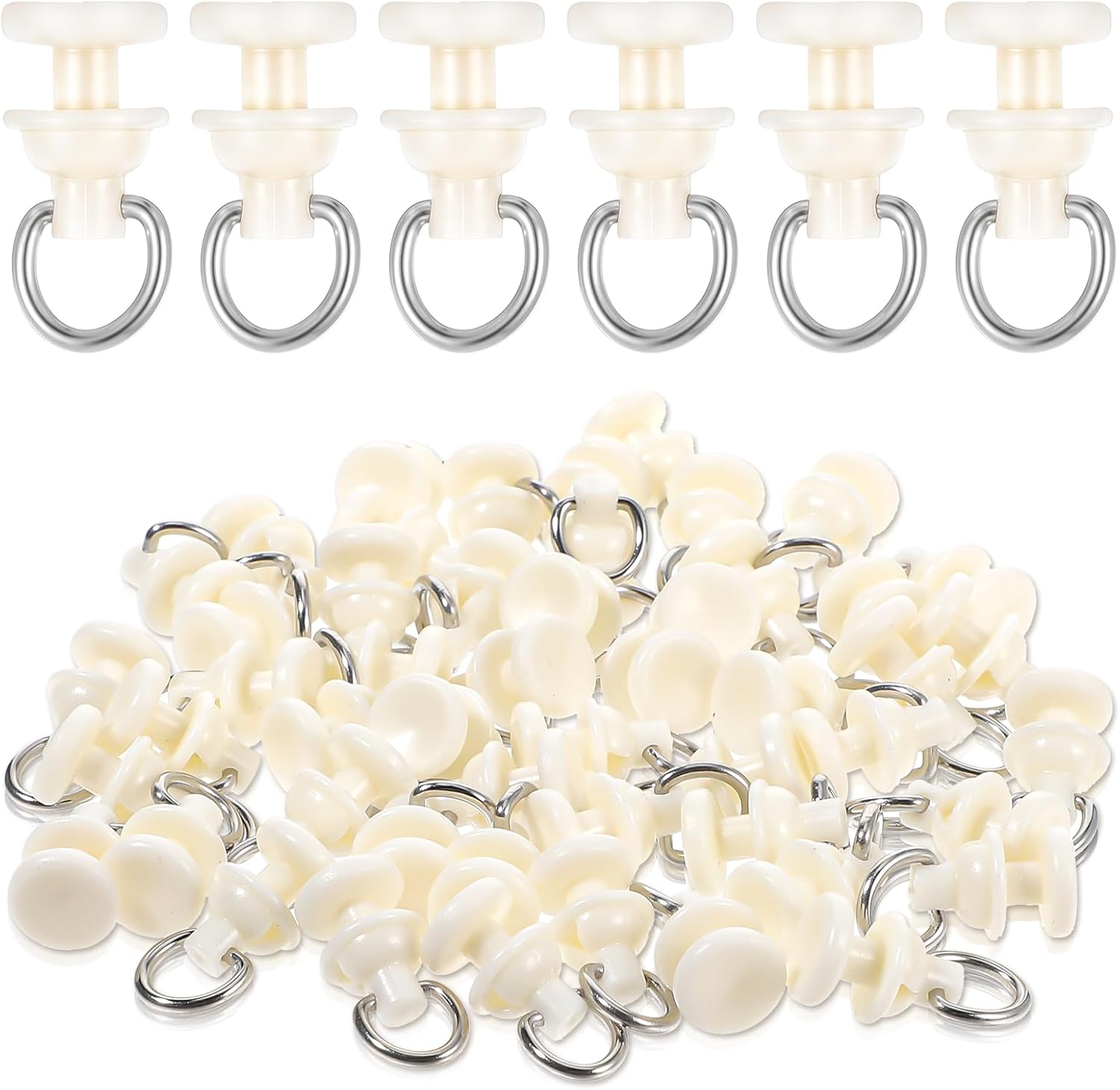 Silent Glide Curtain Track Hooks | Set of 50 | Dimeho
