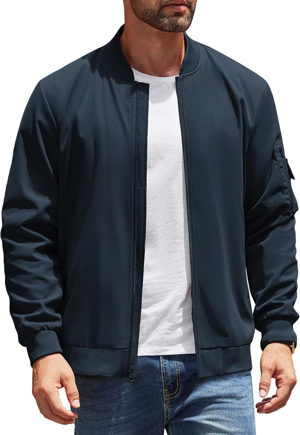 COOFANDY Men's Lightweight Bomber Jacket for Spring and Fall