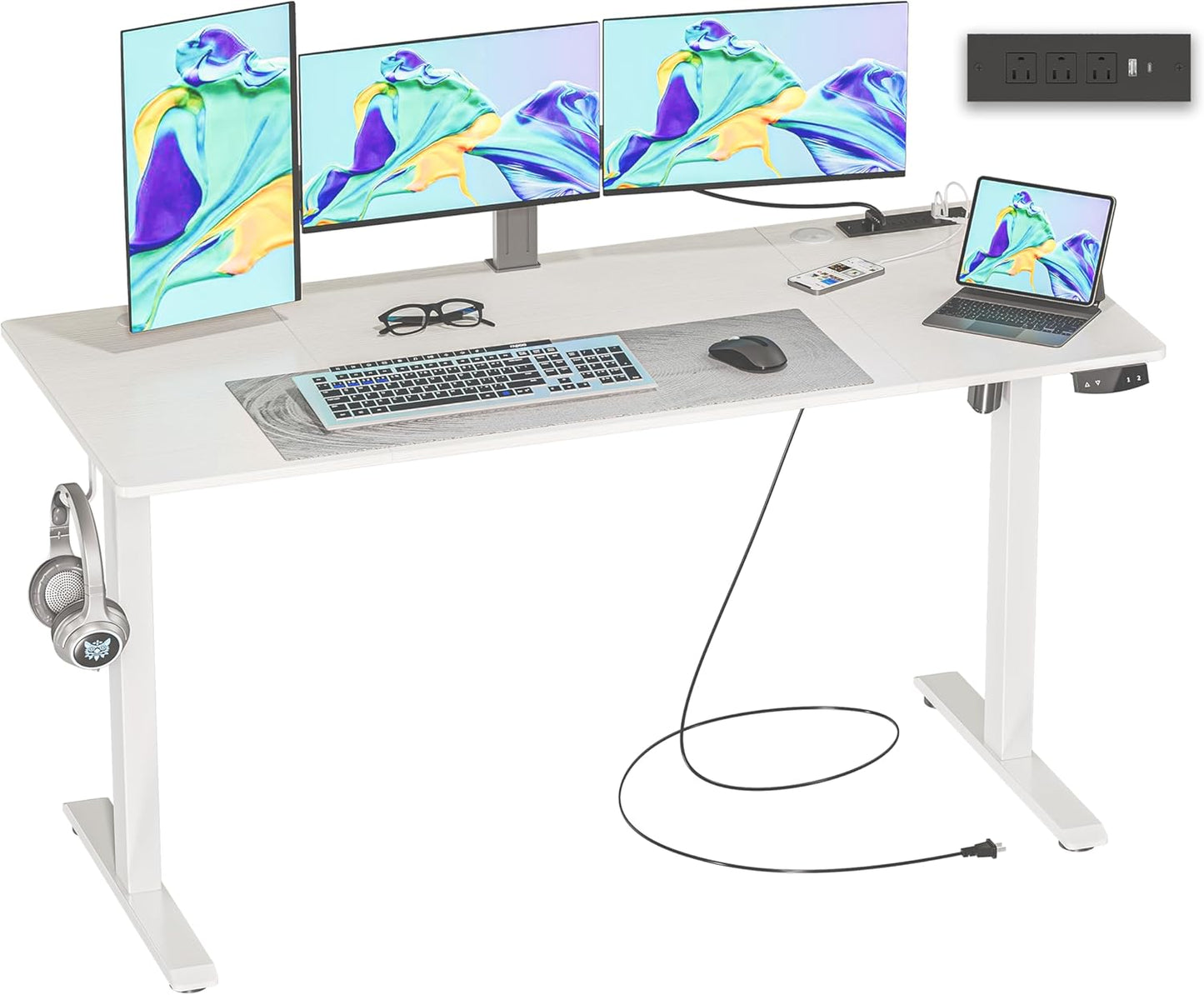 JOISCOPE Electric Standing Desk: Fast Lift, 2 Memory Heights