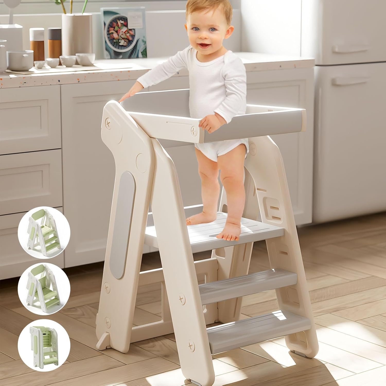 Toddler Tower Kitchen Stool Helper for Kids - Adjustable Height