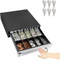 16in Heavy Duty Manual Push-Open Cash Drawer - Compact Secure Storage