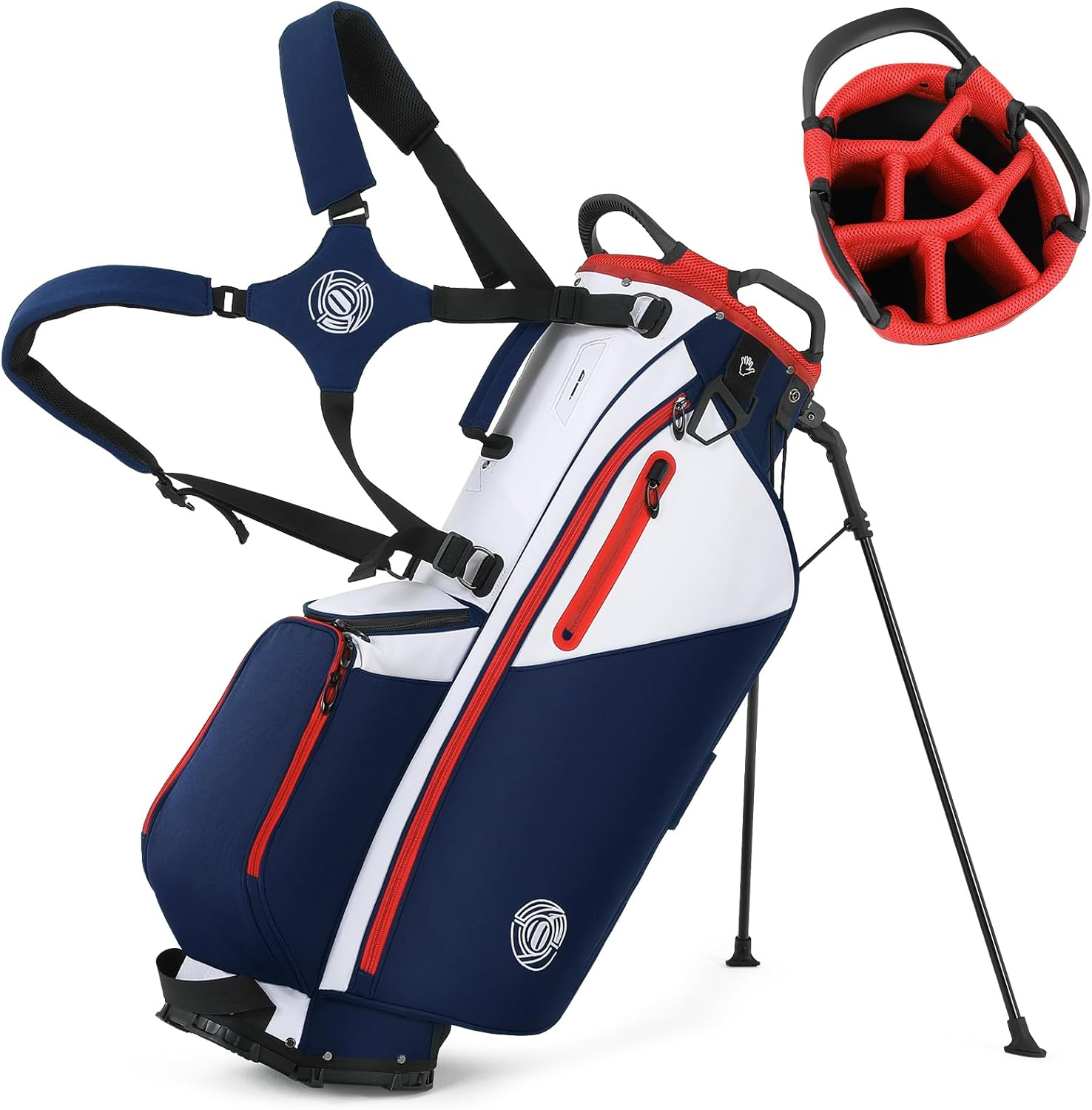Lightweight Golf Stand Bag with 7 Way Dividers and Cooler Pockets