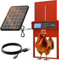 Automatic Chicken Coop Door Red - Solar LCD Remote Control
