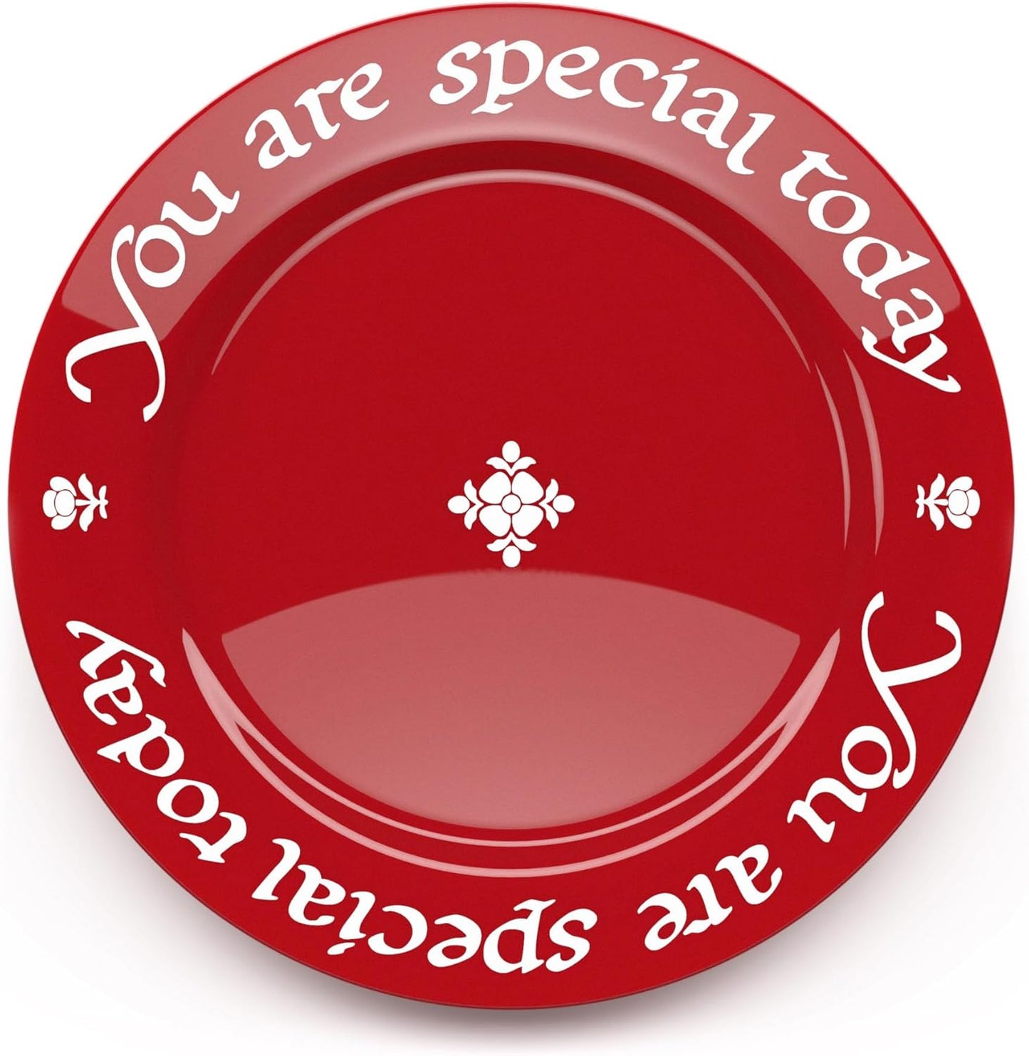 You Are Special Today Red Plate for Celebrations and Gifts