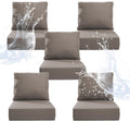 6in Thicker Outdoor Chair Cushion 5 Sets - Waterproof Patio Cushions