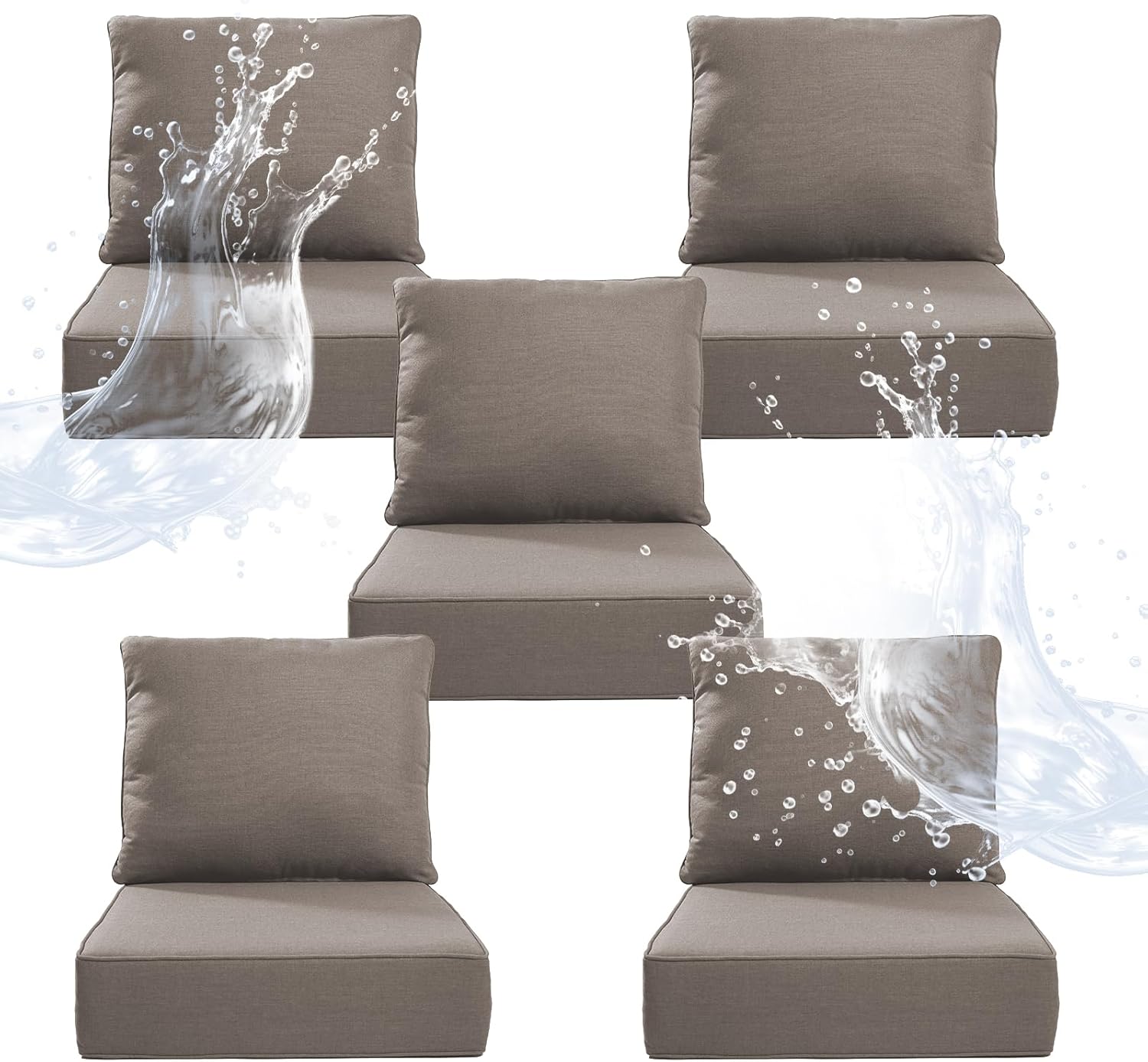6 Inch Thicker Outdoor Chair Cushion Set for Ultimate Comfort