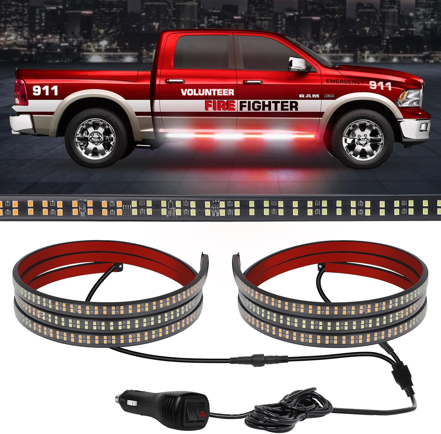 2 in 1 70 inch Truck Emergency Lights Strip for Safety Use