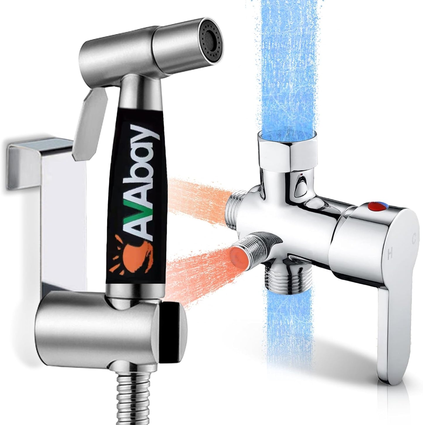 Hot and Cold Bidet Sprayer for Toilet with Thermal Insulated Grip