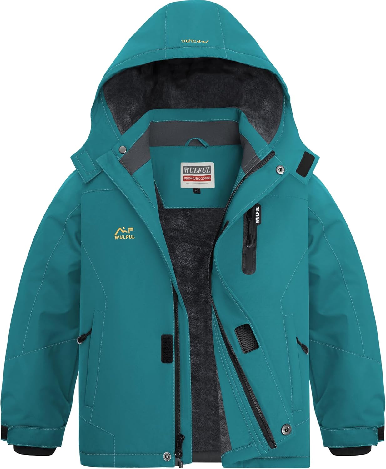 WULFUL Boy's Waterproof Ski Jackets for Cold Weather Fun