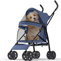 Pet Stroller with 4 Wheels for Small/Medium Pets - Smooth All-Terrain