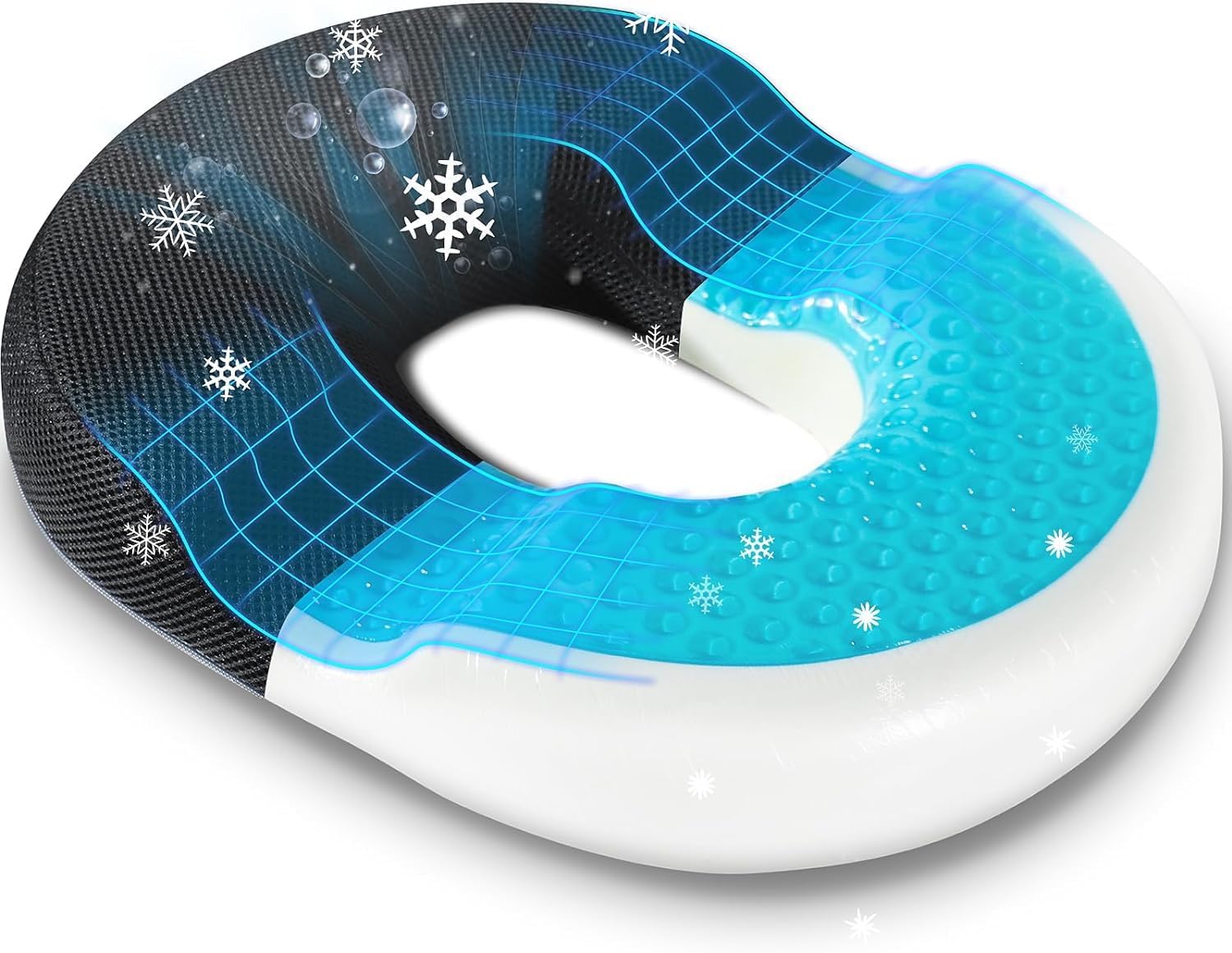 Niceeday Cooling Gel Lumbar Pillow - Back Pain Relief!