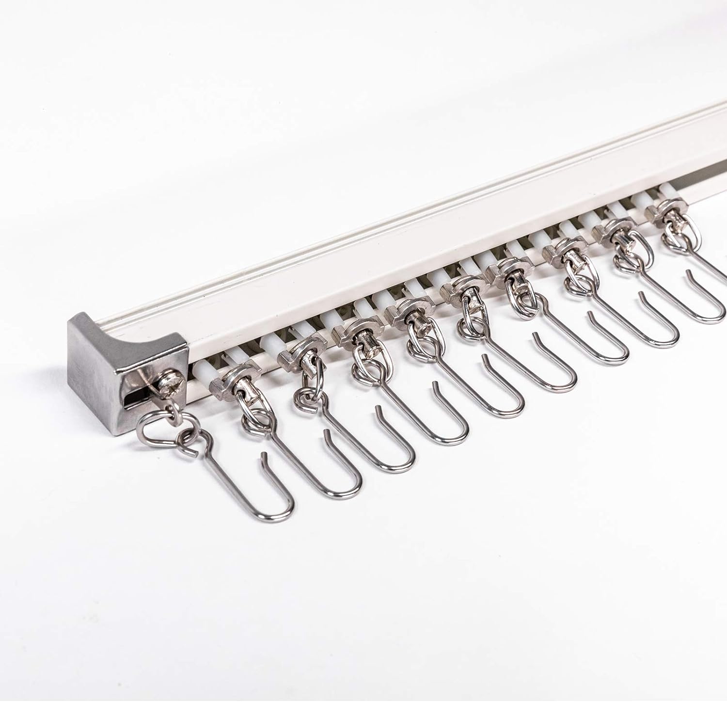 Versatile 3.6ft Aluminum Curtain Track: Extendable, Ceiling/Wall Mount - Ideal for Any Room! - TOM TOOL