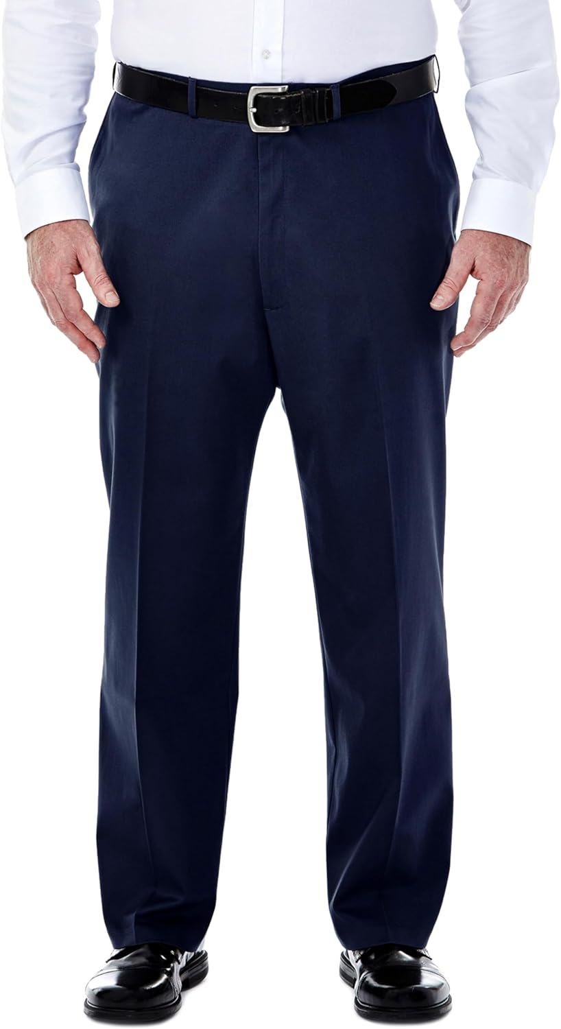 Haggar Men's Premium No Iron Khaki Classic Fit Casual Pants
