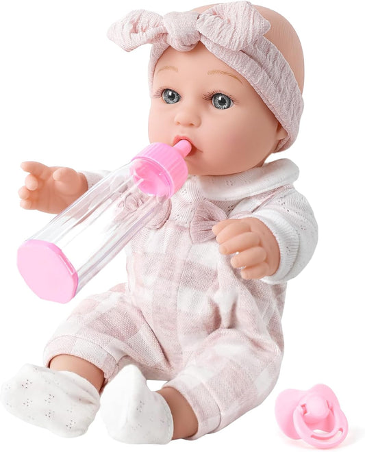 First Baby Doll Playset for Toddlers - Feeding Accessories Included